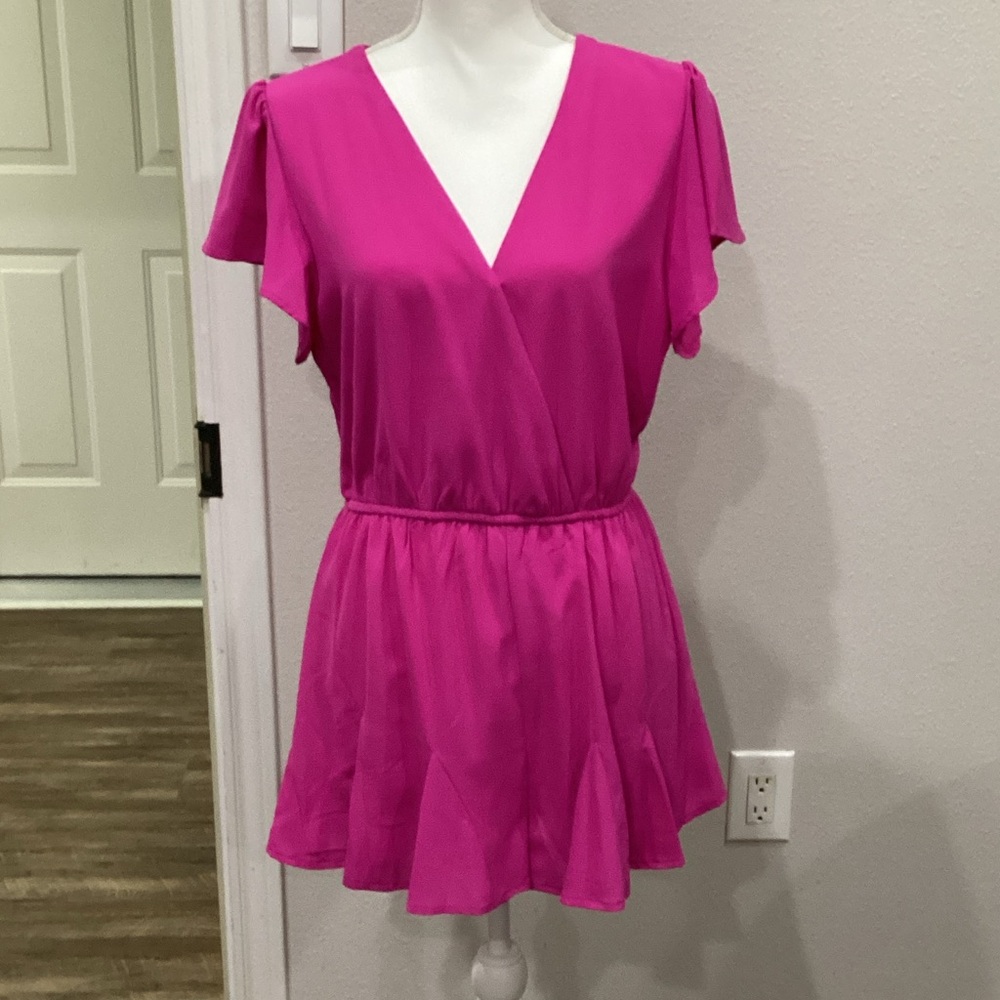 New She+Sky Magenta Mini Skort Dress Size Large (Item#D007)